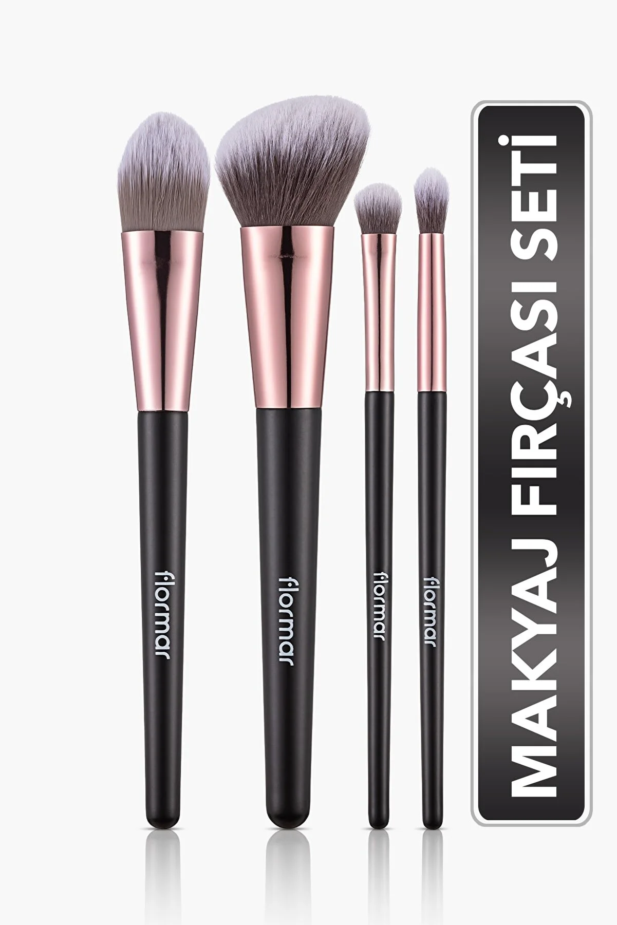 Flormar 4'lü Makyaj Fırçası Seti (Allık-Fondöten-Far-Crease) - Makeup Brush Set